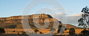 Rugged outback scenery surrounding the Wilpena Pound region of the Flinders Ranges