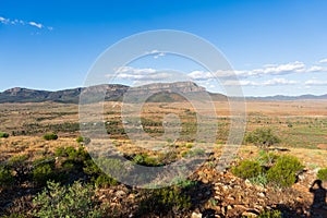 Rugged outback scenery surrounding the Wilpena Pound region of the Flinders Ranges