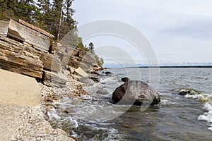 A Rugged Outcropping on Hecla Island photo