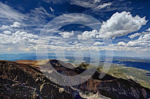 Rugged Pike`s Peak Summit on Summer Day