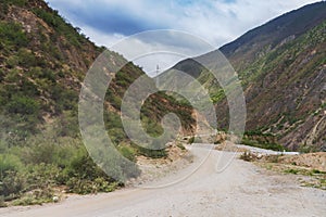 The rugged roads and natural beauty in the mountainous areas of the Tibetan Plateau in China