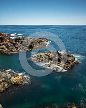 Rugged rocky coastline of Elliston, Newfoundland Canada.