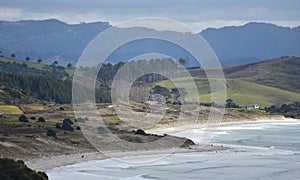 Rugged sea coast with sandy bays