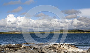 Rugged seascape with rocks