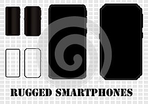 Rugged smartphone icon set