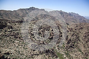 Rugged terrain of the Superstition Mountains