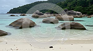 Rugged Volcanic Coastline Pulo Aceh Golden Hour photo