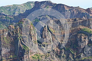 The rugged volcanic peaks of Madeira island, Portugal