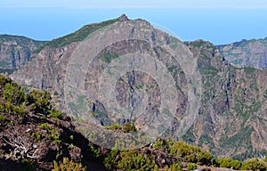 The rugged volcanic peaks of Madeira island, Portugal