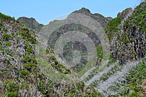 The rugged volcanic peaks of Madeira island, Portugal