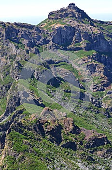 The rugged volcanic peaks of Madeira island, Portugal