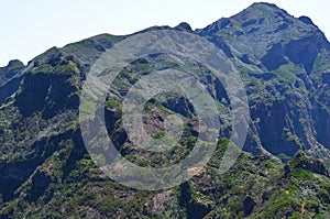 The rugged volcanic peaks of Madeira island, Portugal