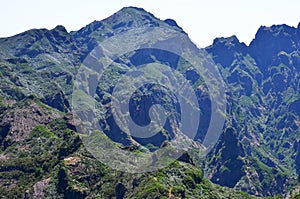 The rugged volcanic peaks of Madeira island, Portugal