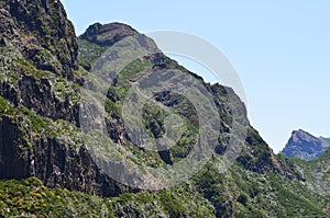 The rugged volcanic peaks of Madeira island, Portugal