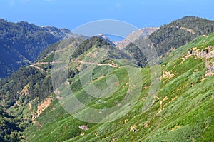 The rugged volcanic peaks of Madeira island, Portugal