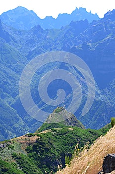 The rugged volcanic peaks of Madeira island, Portugal