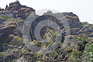 The rugged volcanic peaks of Madeira island, Portugal