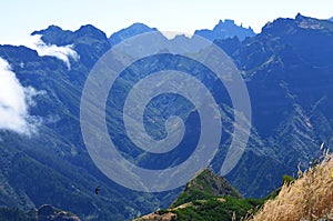 The rugged volcanic peaks of Madeira island, Portugal