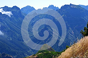 The rugged volcanic peaks of Madeira island, Portugal