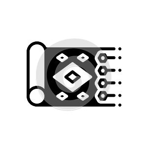 Black solid icon for Rugs, carpet and floorcloth