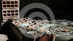 Ruin abandoned on the dolomites