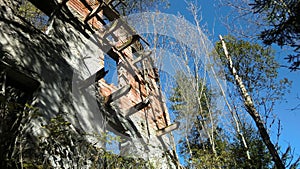 Ruin abandoned on the dolomites