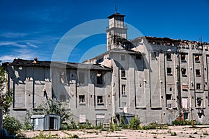 The ruin of an abandoned factory hall