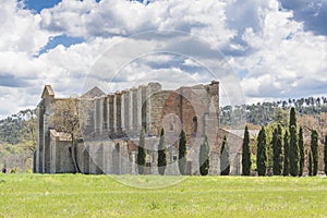 Ruin of  Abbey San Galgano - Toscany, Italy