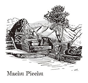 Ruin of ancient civilization Machu Picchu.
