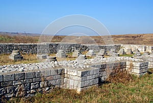 Ruin of ancient roman fortress photo