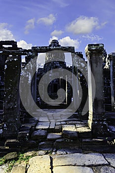 Ruin Bayon Temple in Siem Reap, Cambodia