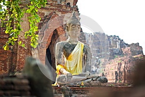 Ruin of Buddha in Ayuttaya (Thailand) photo