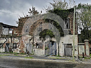 Ruin building in la Boca, Buenos Aires, Argentina photo