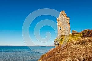 Ruin castle nearby the sea in Scotland II