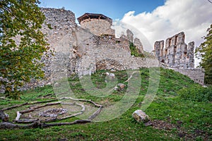 Ruin of castle Oponice