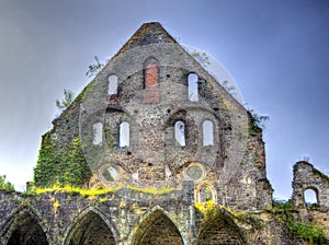 Ruin facade medieval house