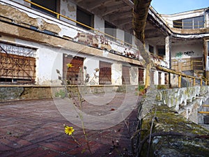 Ruin of a former famous barandov terasy in prague