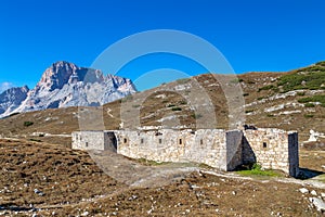 Ruin of a fortification, Dolomites
