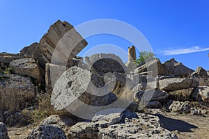 Ruin of Greek Temple Columns - Sicily, Italy