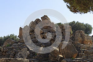 Ruin of Greek Temple Columns - Sicily, Italy