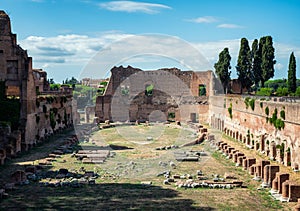 The ruins of the Hippodrome of Domitian