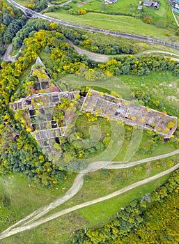 Ruin of a hotel in the Carpathians