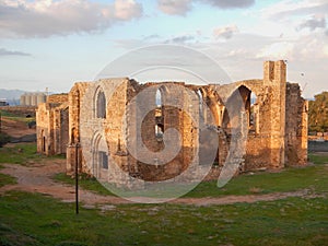 Ruin of mediavel gothic church in famagusta