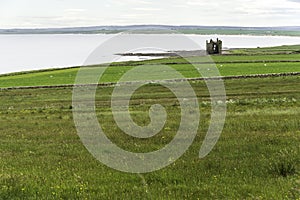 The ruin of a medieval castle in Caithness