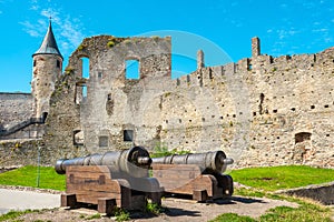 Ruin of the medieval Episcopal Castle. Haapsalu, Estonia