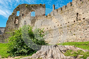 Ruin of the medieval Episcopal Castle. Haapsalu, Estonia