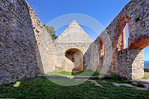 Ruin of old church in village Haluzice - Slovakia