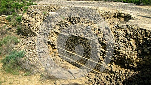 Ruin of old historic Archaeological excavations at Adulis, Eritrea