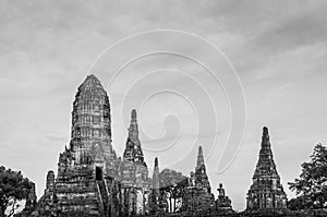 Ruin pagoda of Wat Chai Watthanaram, Ayutthaya, Thailand