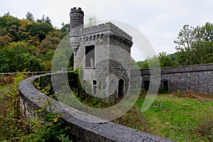 Ruin railway station Station ChÃÂ¢teau Royal d`Ardenne, Houyet, Belgium photo